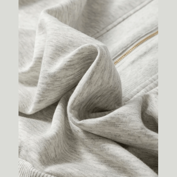 Lara Light Grey Half Zip Polo Tee Casual Pant Set