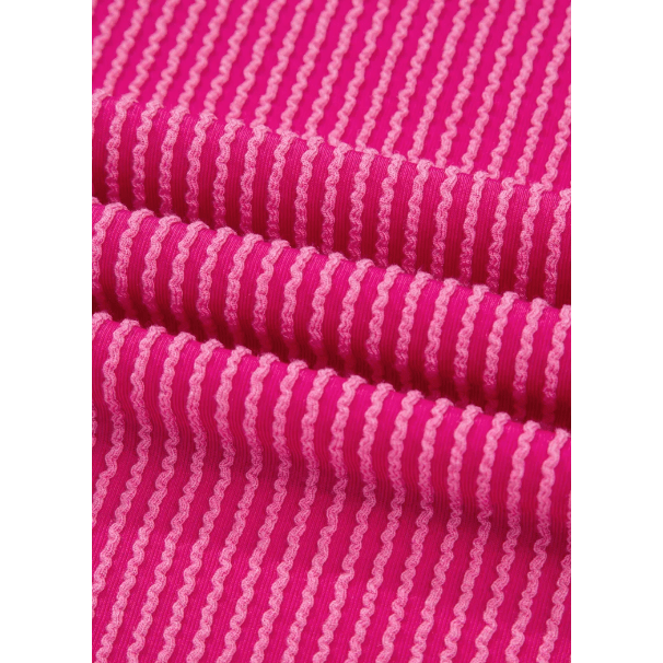 Norma 3D Spiral Ribbed Texture 2 Tones Patchwork Short Set