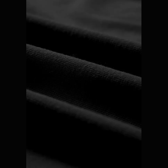 Valeria Black Casual Plain Crew Neck Tee