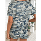 Tracey Green Camouflage Print Crew Neck T Shirt