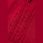 Lydia Red Braided Trim V Neck Half Sleeve Blouse