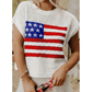 White Flag Graphic Short Sleeve Sweater
