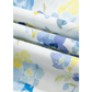 Florissa Sky Blue Floral Print Frilled Notched V Neck Blouse