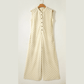 Lorrie Apricot Half Button Up Sleeveless Wide Leg Textured Jumpsuit