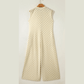 Lorrie Apricot Half Button Up Sleeveless Wide Leg Textured Jumpsuit