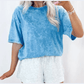 Amanda Blue Mineral Washed Oversized Tee