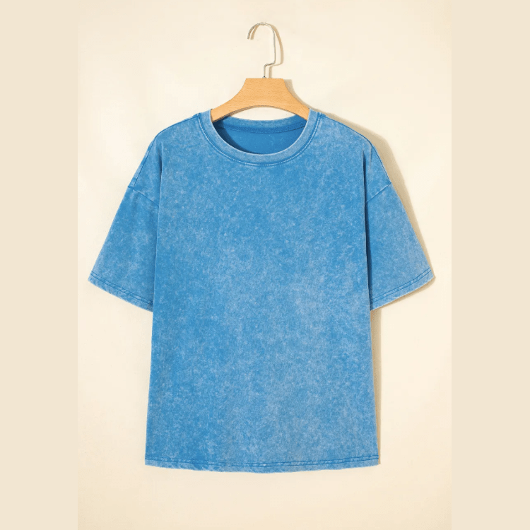 Amanda Blue Mineral Washed Oversized Tee