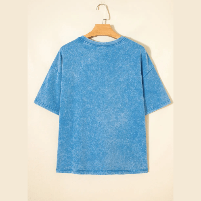 Amanda Blue Mineral Washed Oversized Tee