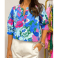RTS Tibbie Floral Print V Neck Half Sleeve Blouse