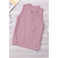 Shanice Pink Swiss Dot Sleeveless Ruffle Tank