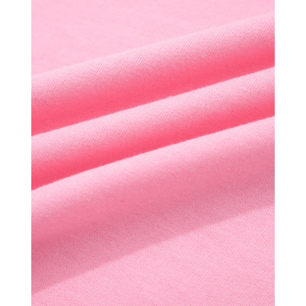Poppy Pink Raw Edge Bow Patch Loose T Shirt