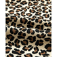 Fae Leopard Print Striped Color Block Trim V Neck Bracelet Sleeve Mini Dress