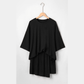 Kat Black Oversize Tee Tie Wrap Mini Skort 2pcs Set