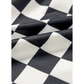 Abney Black Checkered Print High Waist Casual Shorts
