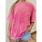 Ronda Sachet Pink Cotton Mineral Washed Oversize Tee