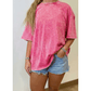 Ronda Sachet Pink Cotton Mineral Washed Oversize Tee