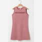 Stormi Pink Textured Lace Hollowed Detail Sleeveless Mini Dress