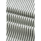 Lorette Black Stripe Frilled Detail Half Buttons Short Sleeve Long Dress