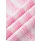 Udelle Pink Striped Print Waffle Knit T Shirt