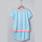 Brooke Blue Polka Dot Contrast Edge Casual Short Set
