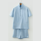Tiffani Half Zip Loose Short Sleeve Sweatshirt 2pcs Set