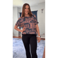 Dark Grey Howdy Cowboy Letter Printed Western Fashion Tee