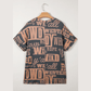 Dark Grey Howdy Cowboy Letter Printed Western Fashion Tee