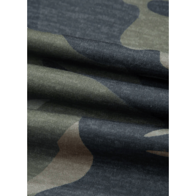 Moesha Green Camouflage Print Slim Tank Drawstring Pant Set