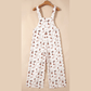 Janny Western Printed Button Adjustable Straps Loose Overalls