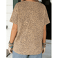 Soph Khaki Leopard Retro Studded Star Patch Loose Tee