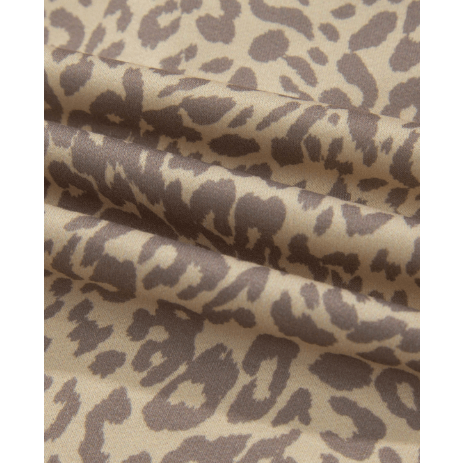 Soph Khaki Leopard Retro Studded Star Patch Loose Tee