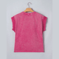 Taylah Pink Mineral Wash Raw Seam Detail Lace Trim Cap Sleeve Top