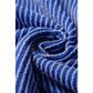 Gracie Dark Blue Textured Knit Exposed Stitching T-shirt