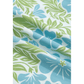 Tilda Sky Blue Botanical Floral Print Frilled Trim V Neck Button Front Loose Dress