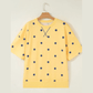 Stefani Yellow Polka Dot Print Crossed Seam Detail Oversize Tee