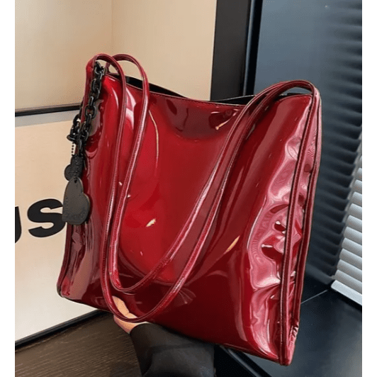 Maude Patent PU Leather Tote Bag - 2 Colors