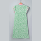 Kedra Green Plus Size Contrast Trim Flutter Sleeve Floral Kaftan Maxi Dress
