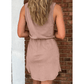 Halsie Mineral Wash U Neck Elastic Waist Sleeveless Mini Dress