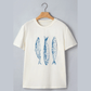 White Fish Print Short Sleeve Round Neck T Shirt