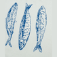 White Fish Print Short Sleeve Round Neck T Shirt