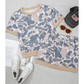 Lorna Retro Camouflage Color Block Trim Skort 2pcs Outfit