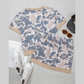 Lorna Retro Camouflage Color Block Trim Skort 2pcs Outfit