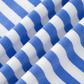 Charbel Sky Blue Stripe Contrast Trim Crew Neck Tee Knot Shorts 2pcs Set
