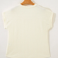 Lira Twisted Texture Knit V Neck T Shirt