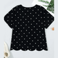Becca Black Plus Size Dotted Casual T Shirt