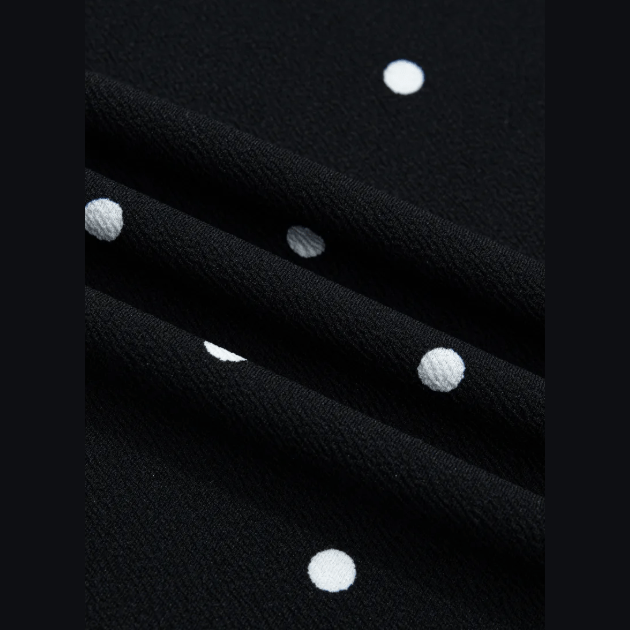 Becca Black Plus Size Dotted Casual T Shirt