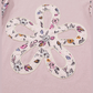 Dana Sue Pink Contrast Floral Patched Flowy Half Sleeve Blouse