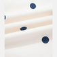 Orsie Off White Polka Dot Print Bib Pocket Denim Barrel Overalls Jumpsuit