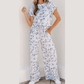 Sally Camouflage Print Twisted Rib Loose Tee Drawstring Pants Set