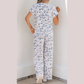 Sally Camouflage Print Twisted Rib Loose Tee Drawstring Pants Set